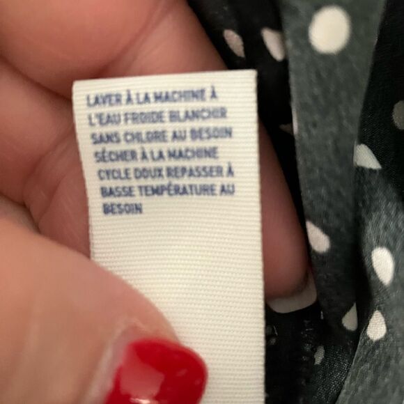 Black White Polka Dot Top Sz Small American Eagle - Picture 7 of 10